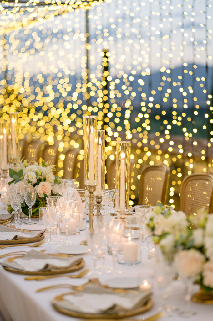 table setting in tuscany