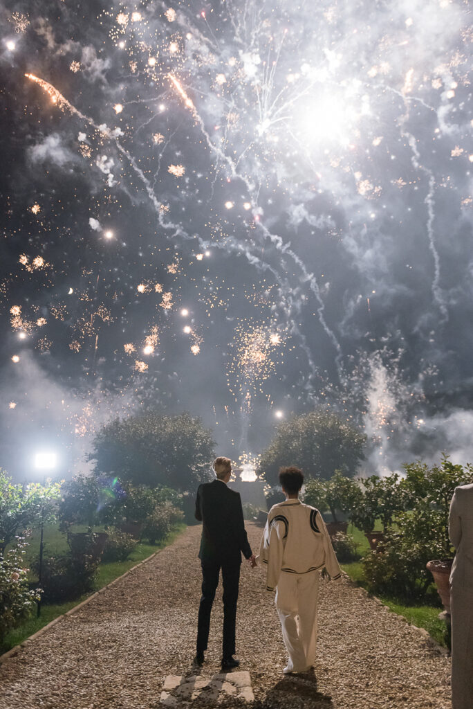 fireworks in wedding
