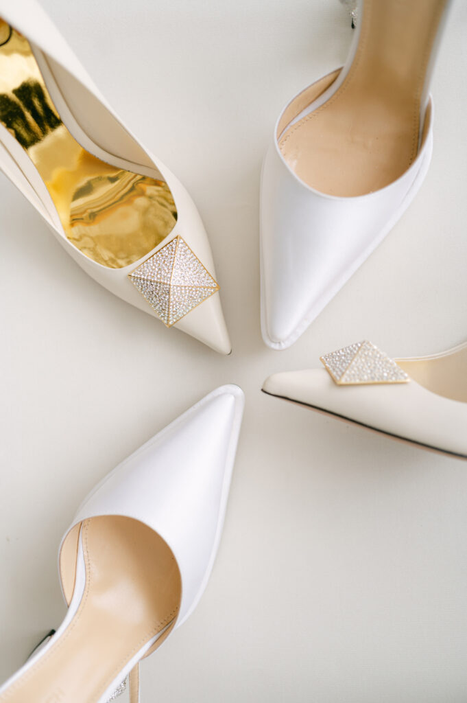 couple of bride's shoes