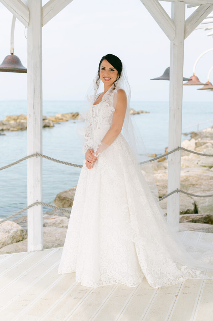 manuela vitulli in abito atelier eme milano il giorno del matrimonio