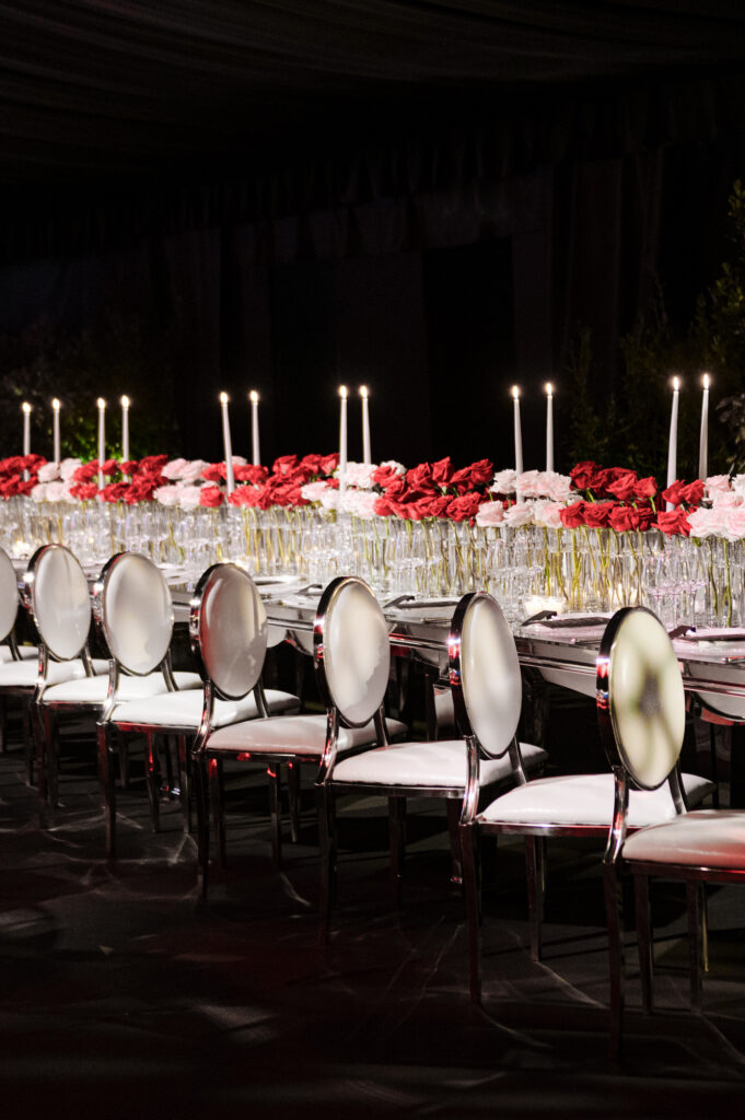 allestimento gala matrimonio in Italia fotografato da le velo fotografia