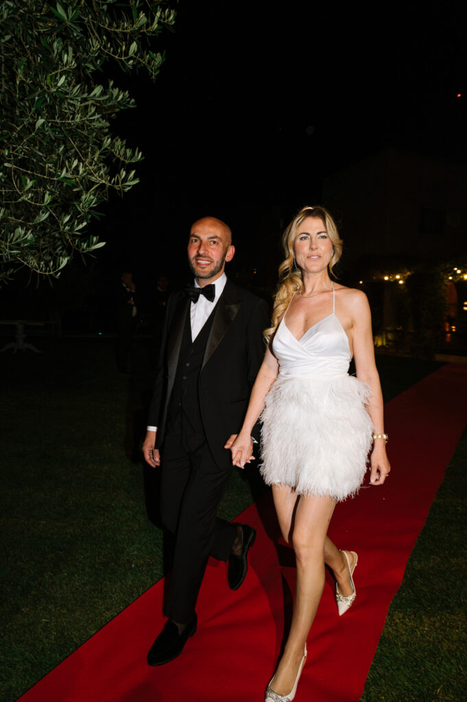 wedding gala red carpet in italy